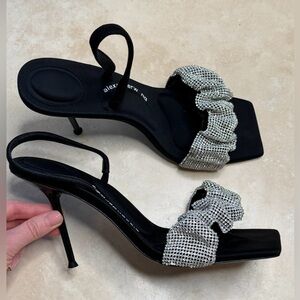 Alexander Wang Black Heels with Silver Accents